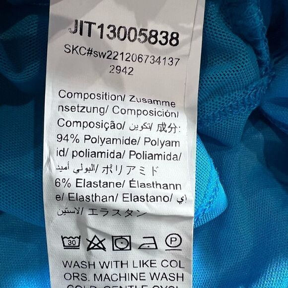 Shein halter top ruched sheer blue size 4 (small) - Picture 7 of 7